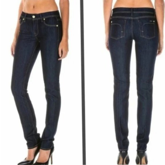 Fidelity Jeans Scoop Slim Straight Leg Dark Blue Classic 26 - Picture 1 of 12